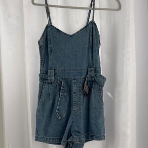 Show Me Your Mumu small Denim Romper